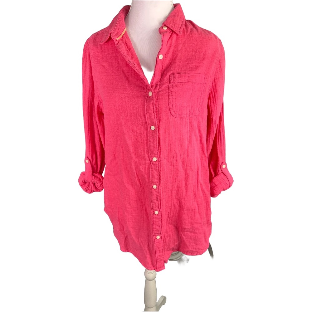 NWT. St. John's Bay Pink 100% Cotton Pink Casual Tunic S